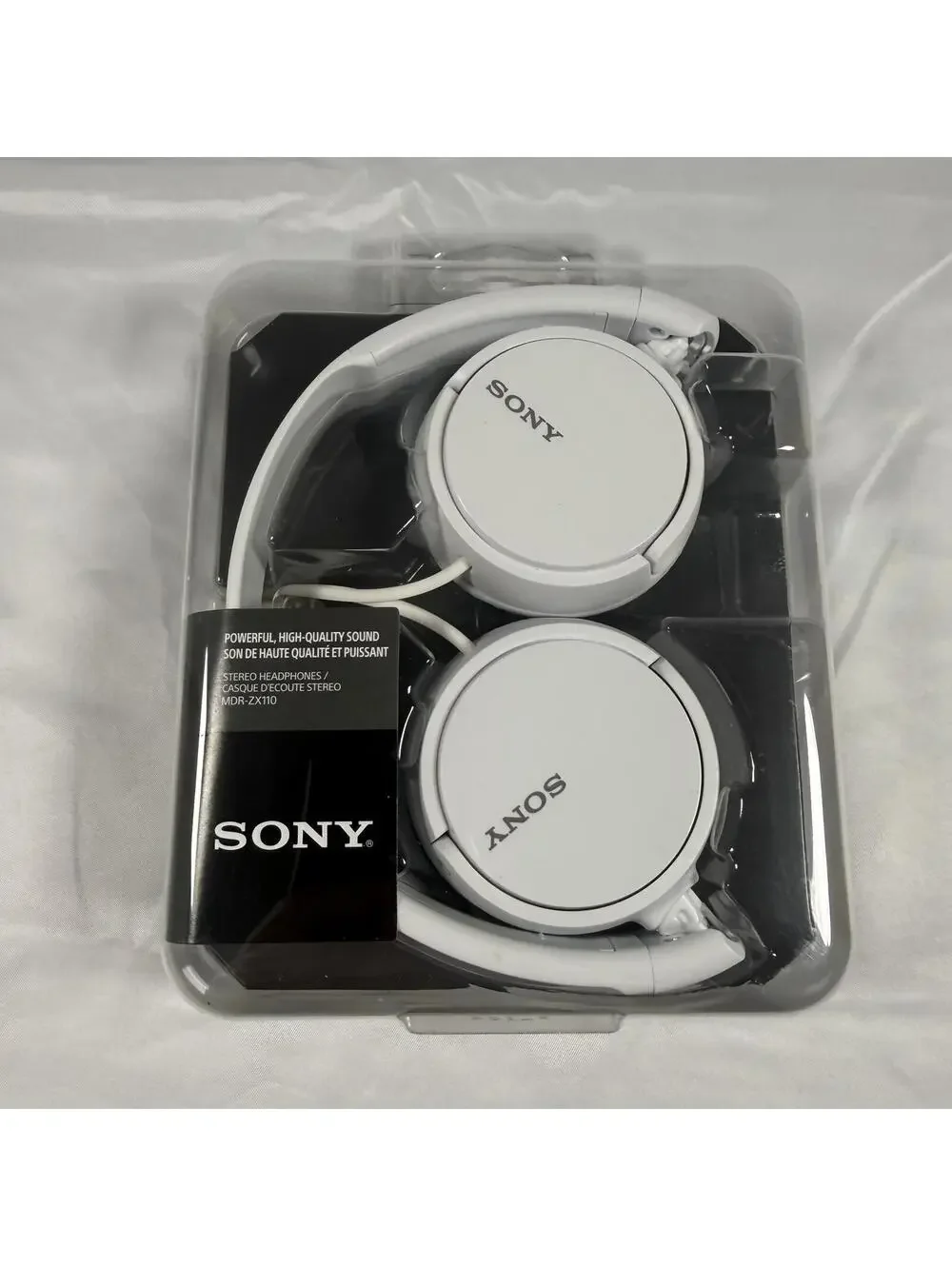 Sony MDR-ZX110 Stereo Headphones White New Sealed ZX Series Wired On-Ear